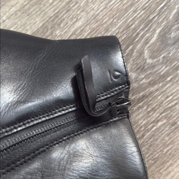 Naturalizer Black Ankle Boots Chunky Heel Waterproof 7 WIDE Leather Booties - Picture 7 of 11